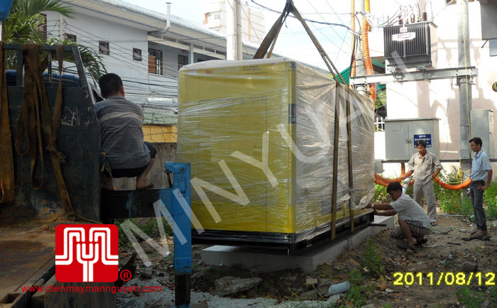 Tổ máy phát điện CUMMINS 180KVA bàn giao khách hàng Nha Trang ngày 12.8.2011