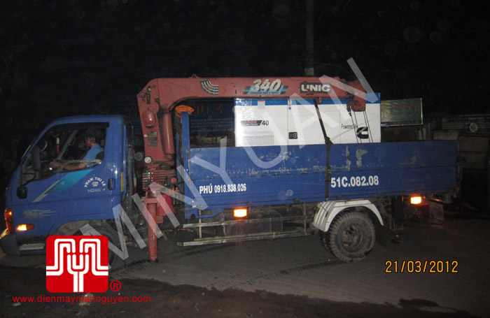 Tổ máy CUMMINS 40KVA bàn giao khách hàng Hồ Chí Minh ngày 21.3.2012