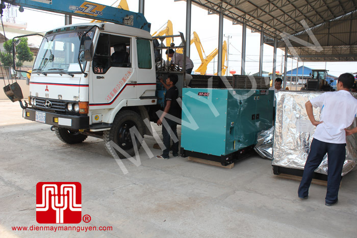 02 Tổ máy CUMMINS 60KVA bàn giao khách hàng tại Campuchia ngày 20.3.2012