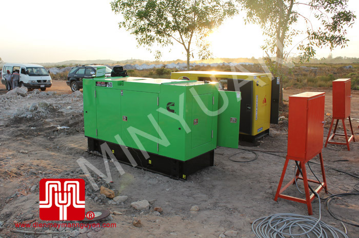 2 Tổ máy CUMMINS 60KVA có vỏ giao tại Campuchia ngày 22.12.2011