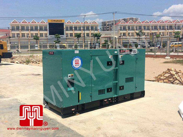 Máy phát điện Cummins 100kva có vỏ cách âm bàn giao tại Cambodia 05/05/2014