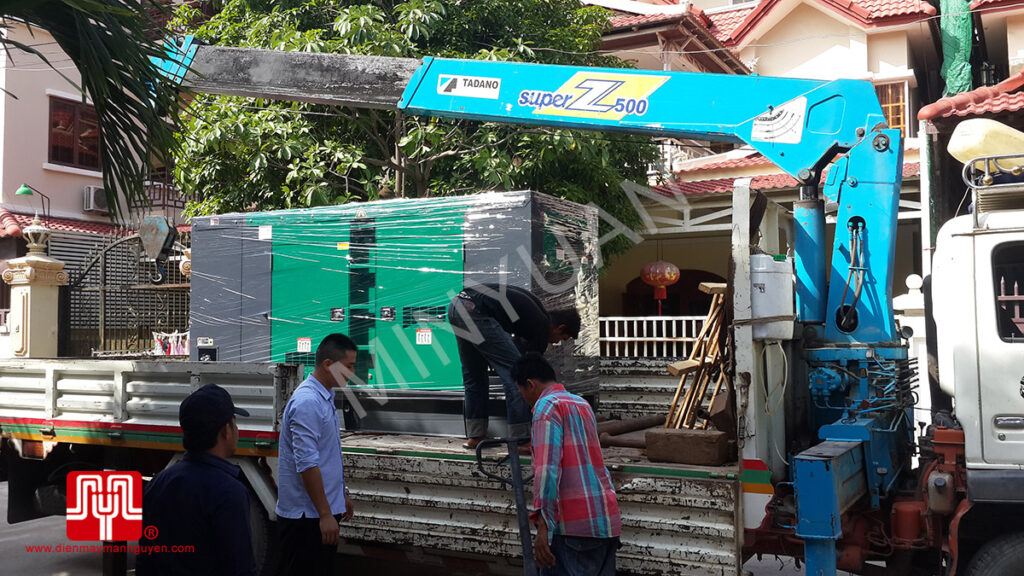 Máy phát điện Cummins 140kva có vỏ cách âm bàn giao tại Cambodia 28/11/2014