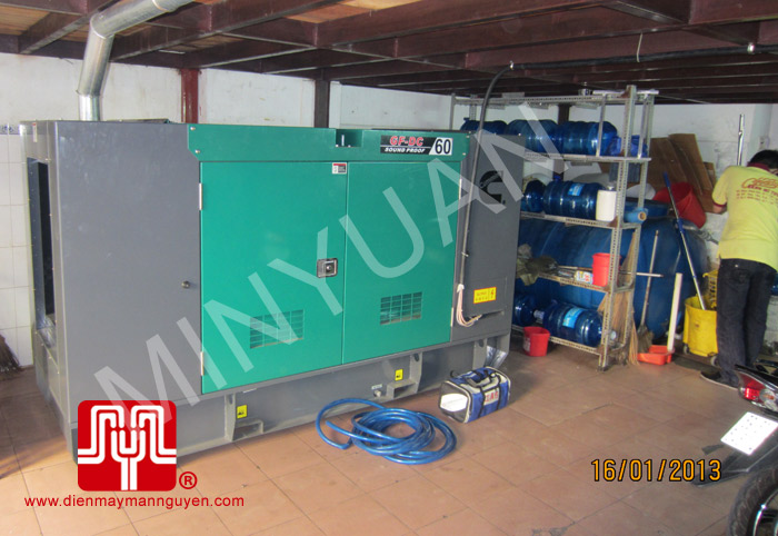 Tổ máy phát điện CUMMINS 60KVA bàn giao khách hàng Hồ Chí Minh ngày 16.1.2013