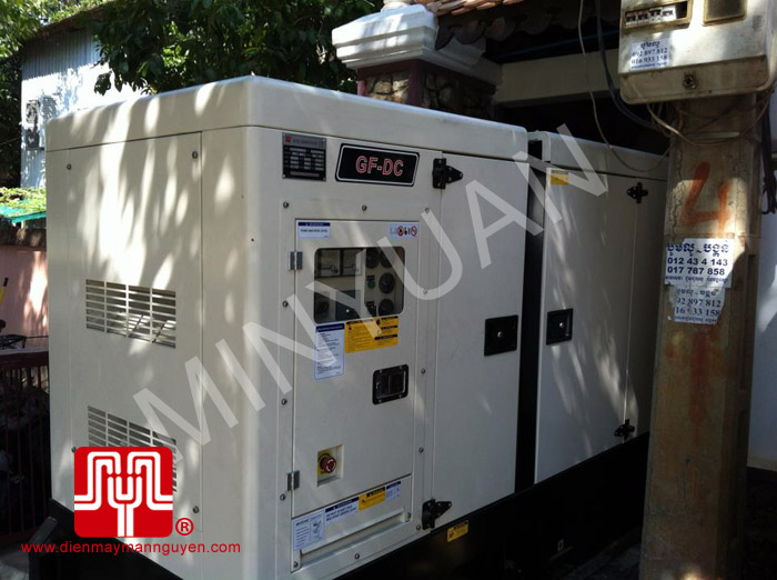 Tổ máy phát điện có vỏ CUMMINS 60KVA  bàn giao khách hàng Campuchia ngày 27.04.2013