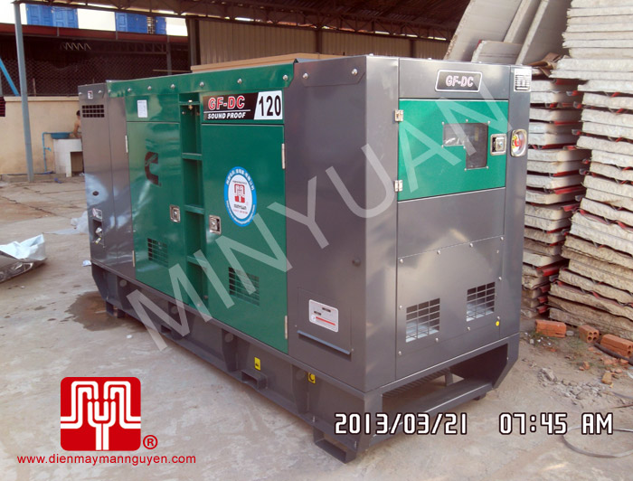 Tổ máy phát điện có vỏ CUMMINS 120KVA bàn giao khách hàng HCM ngày 21.3.2013