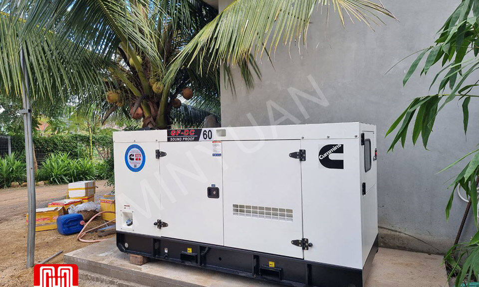 Máy phát điện Cummins + ATS 60 kva bàn giao 10/10/2023