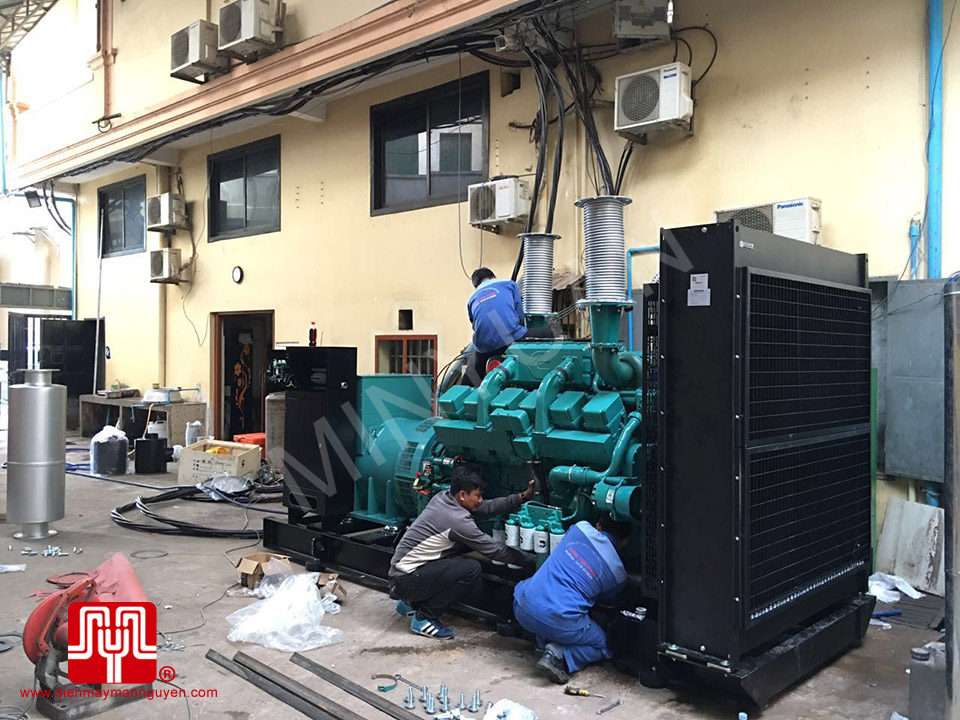 Máy phát điện Cummins 1000kva bàn giao Cambodia khách sạn LBN Asian 18/12/2016