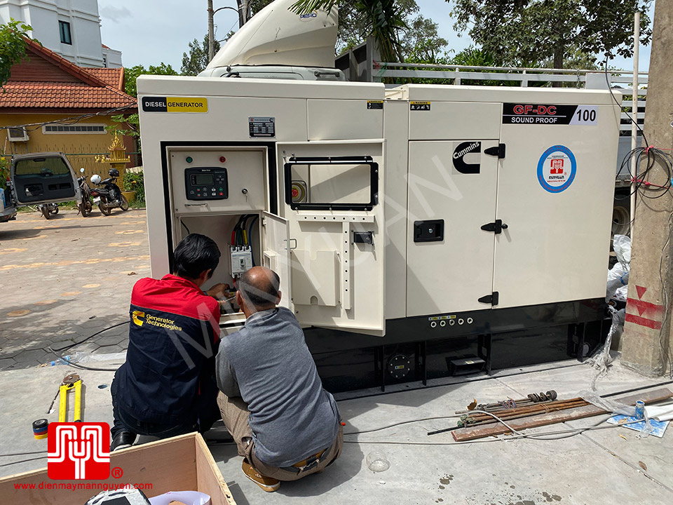 Máy phát điện Cummins 100kva bàn giao ngày 03/08/2020