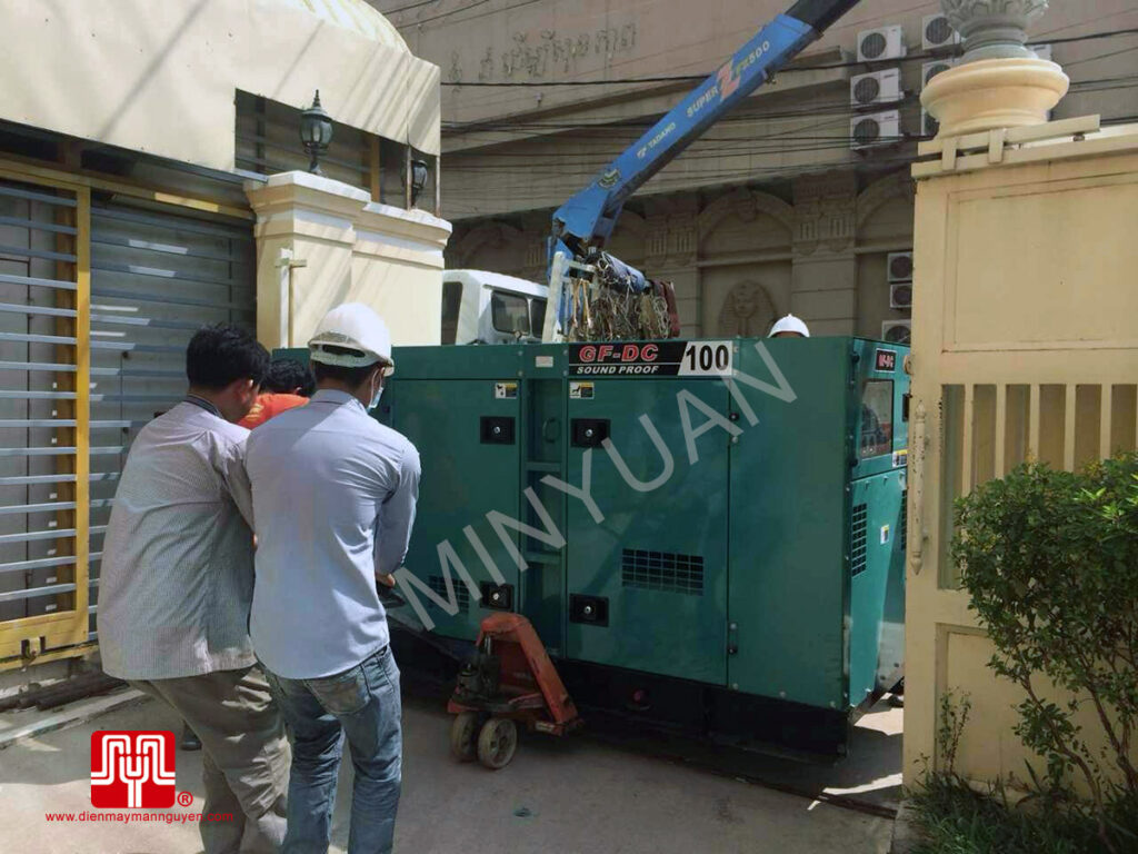 Máy phát điện Cummins 100kva bàn giao tại Cambodia 12/01/2015