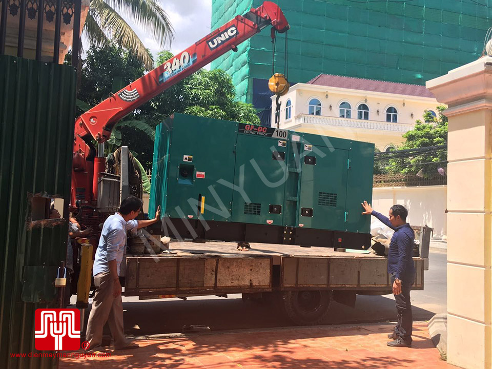 Máy phát điện Cummins 100kva bàn giao Cambodia Pama Hotel 13/04/2017