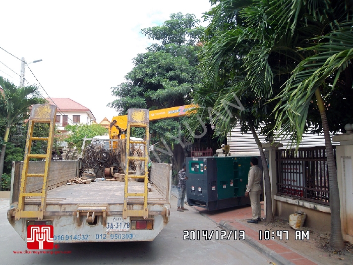 Máy phát điện Cummins 100kva bàn giao tại Cambodia 13/12/2014