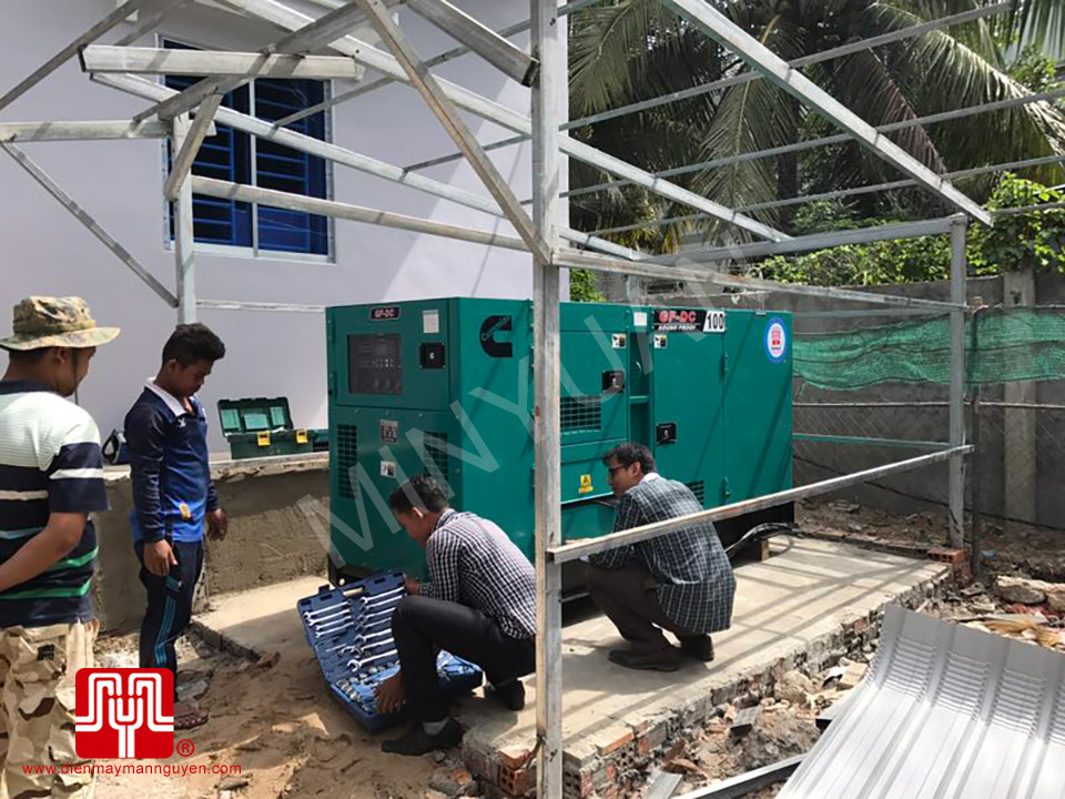 Máy phát điện Cummins 100kva bàn giao tại Cambodia ngày 29/10/2017