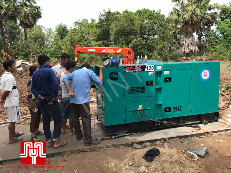 Máy phát điện Cummins 120kva bàn giao tại Cambodia ngày 11/11/2017