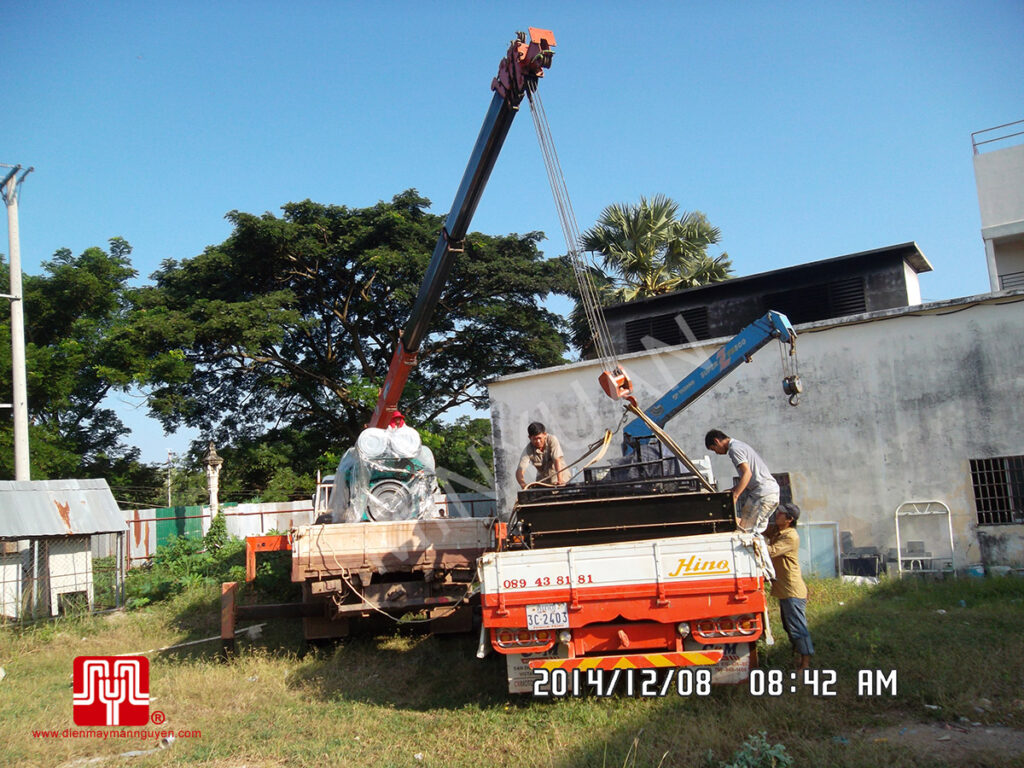 Máy phát điện Cummins 1250kva bàn giao tại Cambodia 08/12/2014