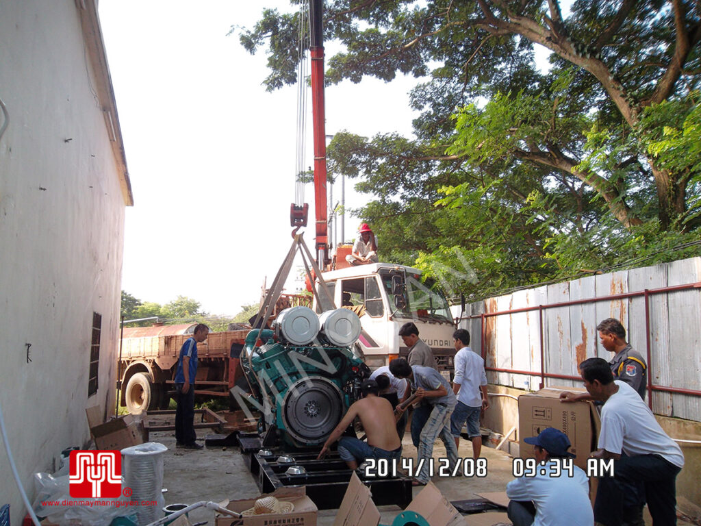 Máy phát điện Cummins 1250kva bàn giao tại Cambodia 08/12/2014