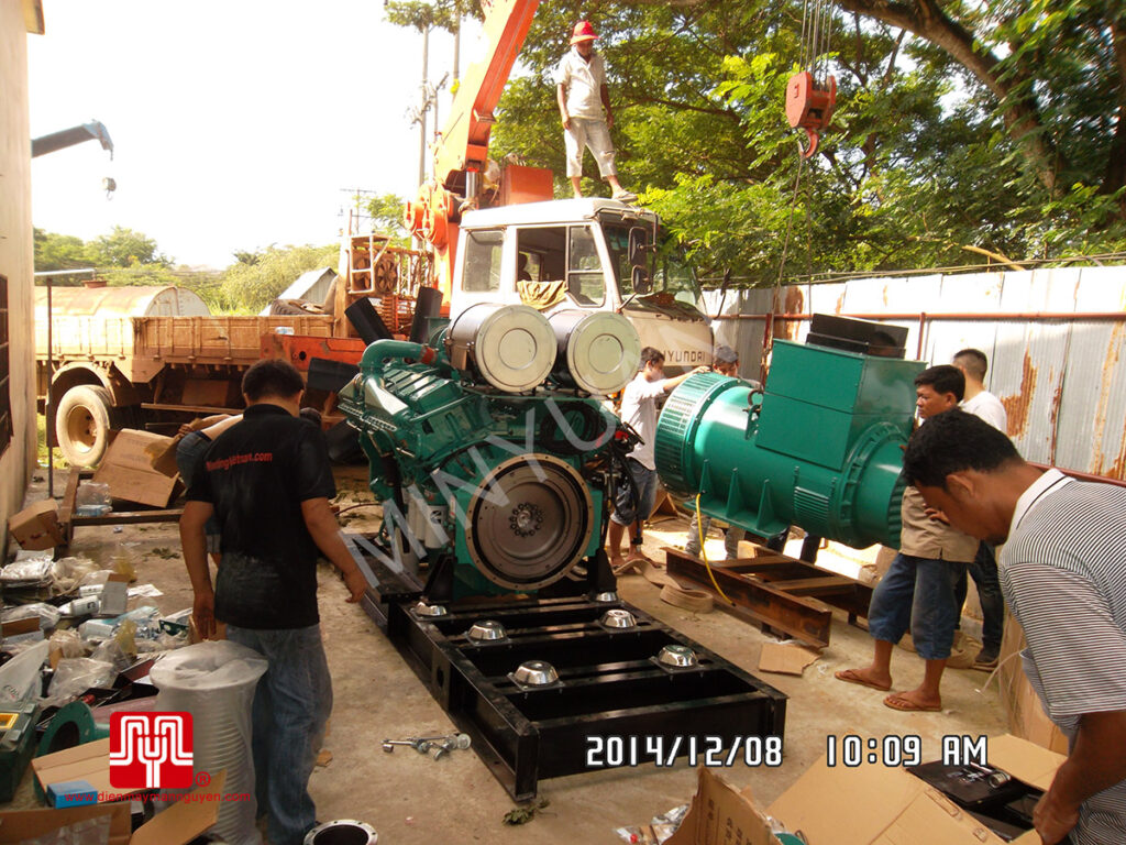 Máy phát điện Cummins 1250kva bàn giao tại Cambodia 08/12/2014