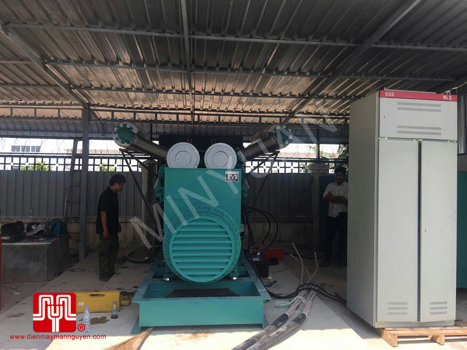 Máy phát điện Cummins 1250kva bàn giao Cambodia 18/11/2016