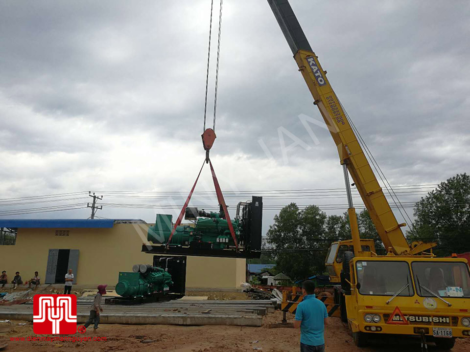 Máy phát điện Cummins 1250kva bàn giao tại Cambodia ngày 25/12/2017