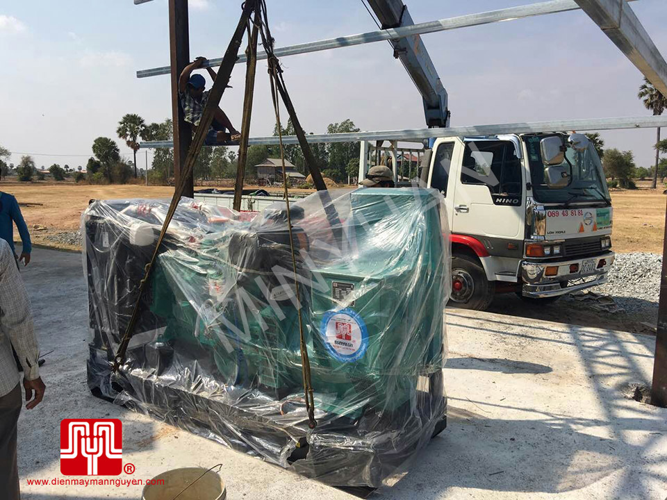 Máy phát điện Cummins 140kva bàn giao tại Cambodia 10/03/2016