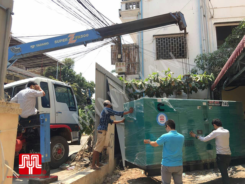 Máy phát điện Cummins 140kva bàn giao tại Cambodia 15/03/2016