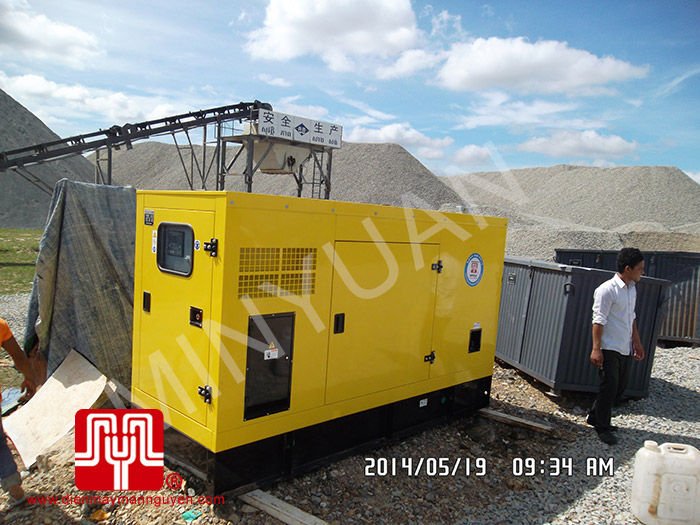 Máy phát điện Cummins 180kva có vỏ cách âm bàn giao tại Cambodia 19/05/2014