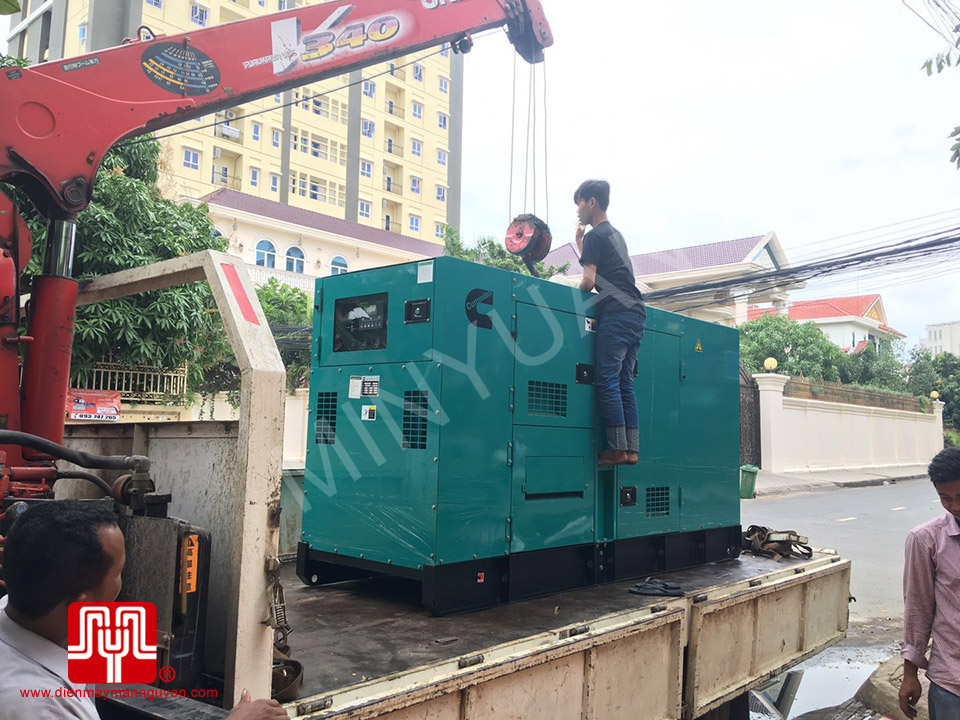 Máy phát điện Cummins 180kva bàn giao tại Cambodia ngày 25/01/2018