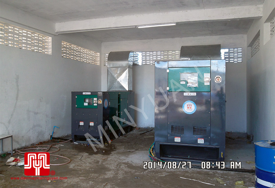 Máy phát điện Cummins 500kva có vỏ cách âm bàn giao tại Cambodia 24/08/2014