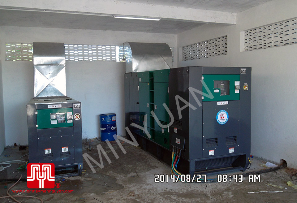 Máy phát điện Cummins 500kva có vỏ cách âm bàn giao tại Cambodia 24/08/2014