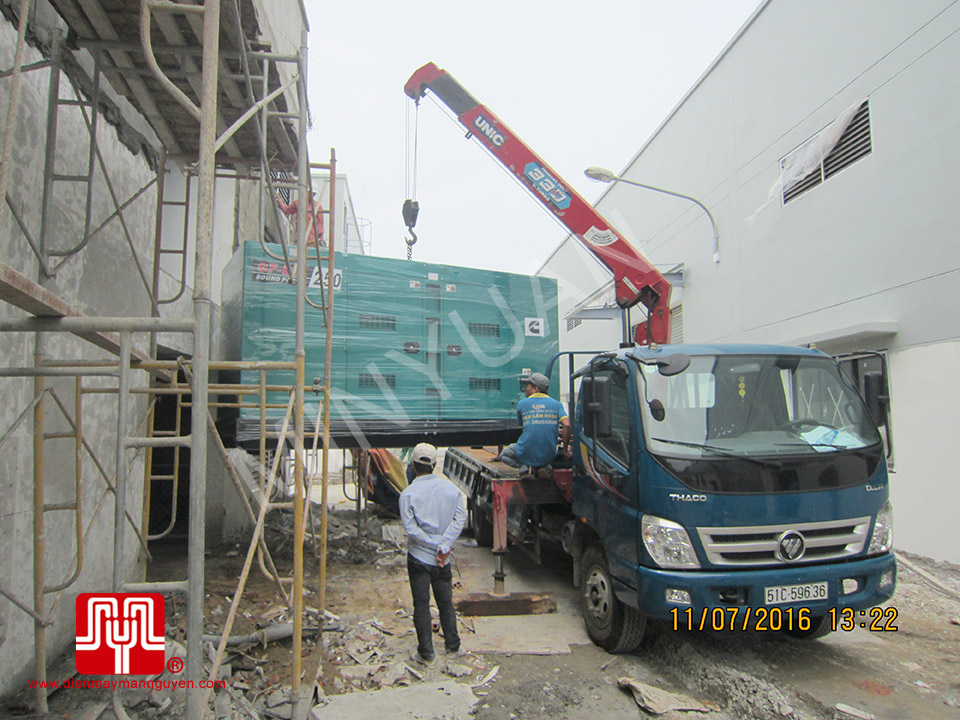 Máy phát điện Cummins 250kva bàn giao tại TPHCM 10/07/2016