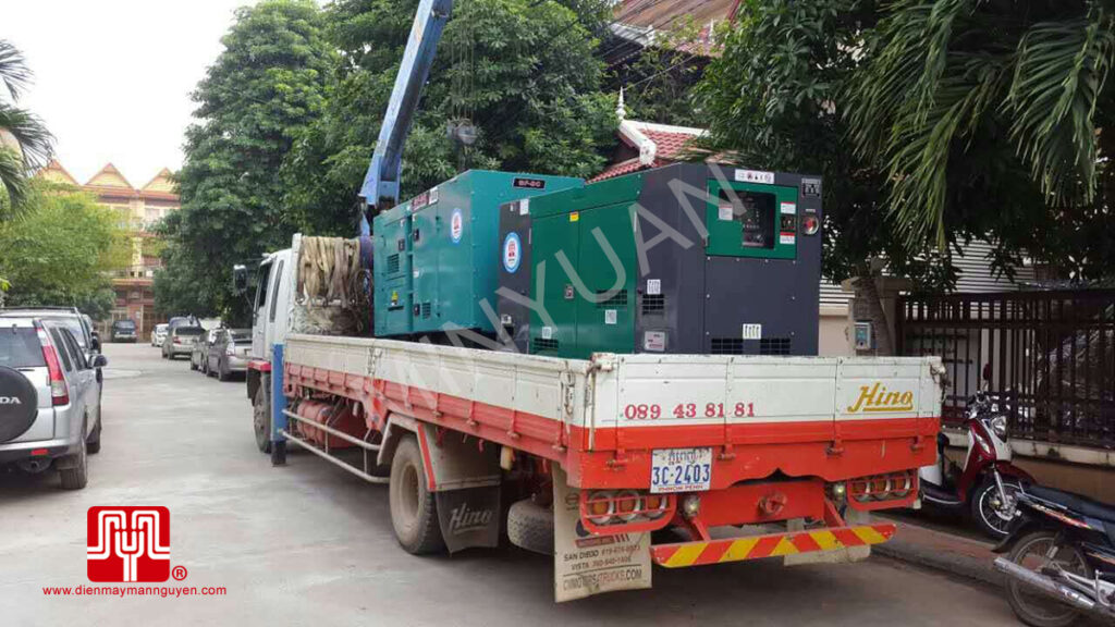 Máy phát điện Cummins 25kva và 100kva bàn giao tại Cambodia 21/09/2015