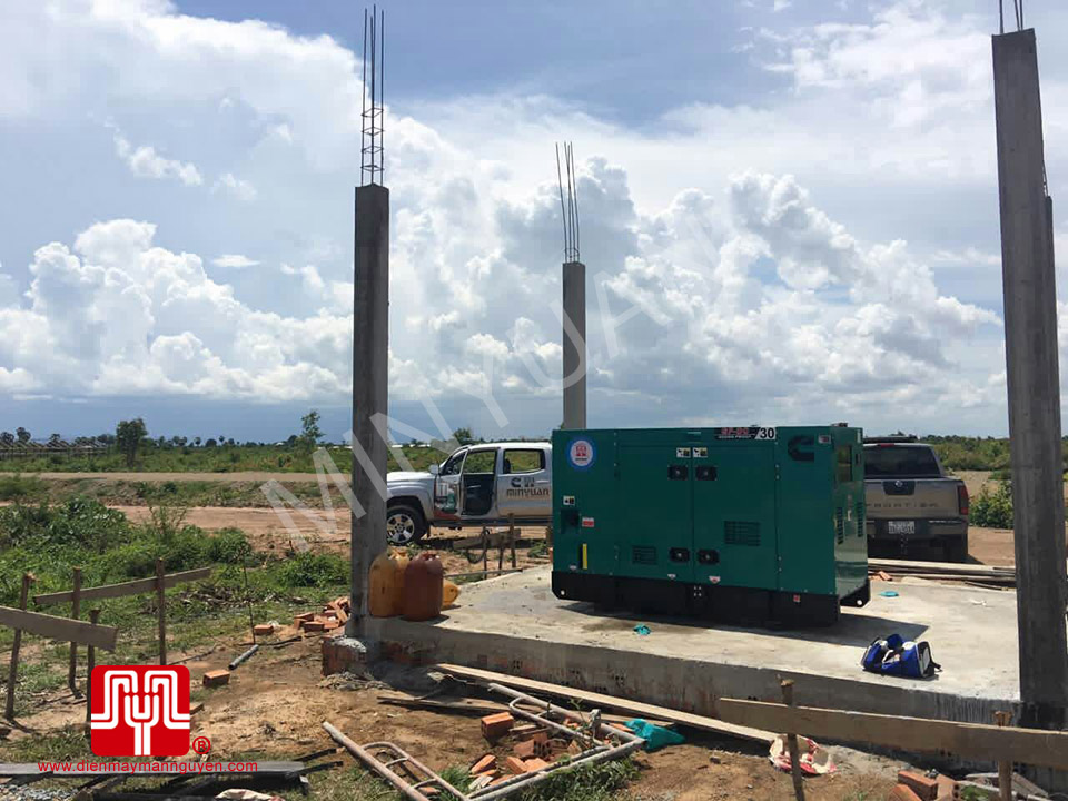 Máy phát điện Cummins 30kva bàn giao tại Cambodia 18/07/2016