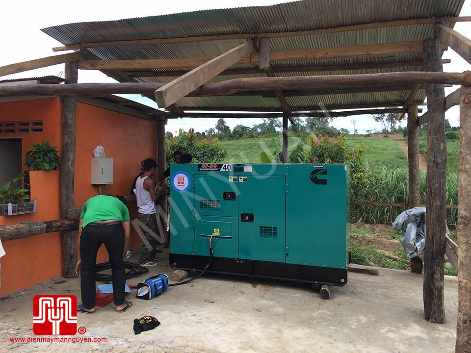 Máy phát điện Cummins 40kva bàn giao Cambodia 11/07/2017