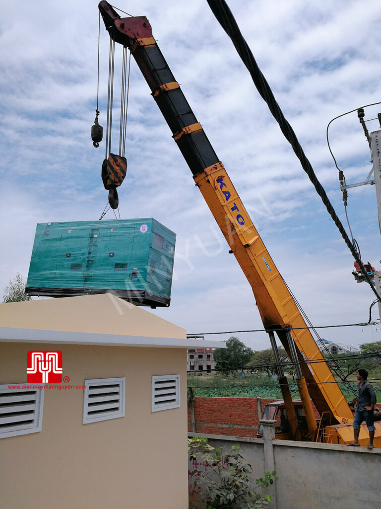 Máy phát điện Cummins 450kva bàn giao tại Cambodia 04/04/2017