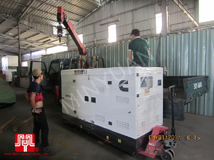 Máy phát điện Cummins 60kva bàn giao Công ty Wrap & Roll 04/01/2017