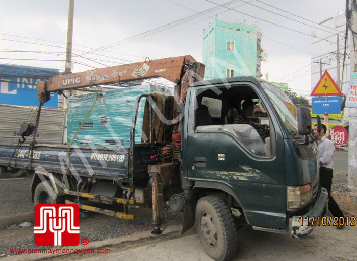 Tổ máy có vỏ CUMMINS 60KVA bàn giao khách hàng Hồ Chí Minh ngày 11.10.2012