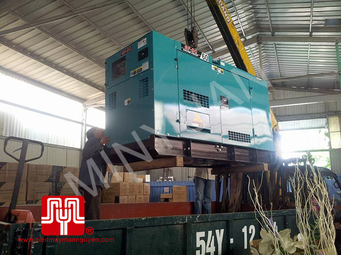 Máy phát điện có vỏ cách âm Cummins 60kva bàn giao tại TPHCM 18/04/2014