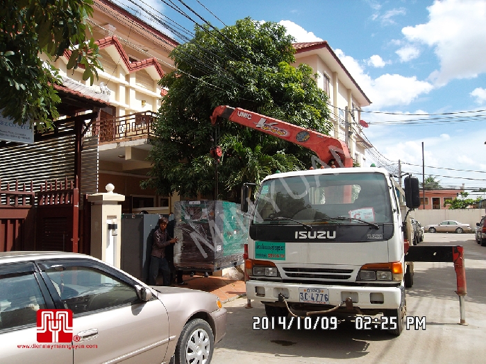 Máy phát điện Cummins 60kva có vỏ cách âm bàn giao tại Cambodia 09/10/2014