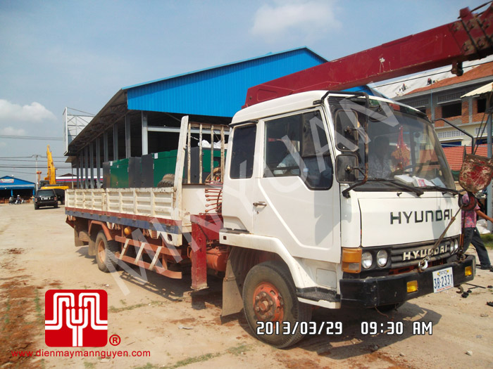 02 Tổ máy phát điện có vỏ ISUZU 25KVA bàn giao khách hàng Campuchia ngày 29.3.2013