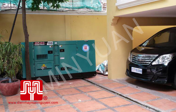 Máy phát điện Cummins 100kva có vỏ cách âm bàn giao tại Cambodia 28/07/2014