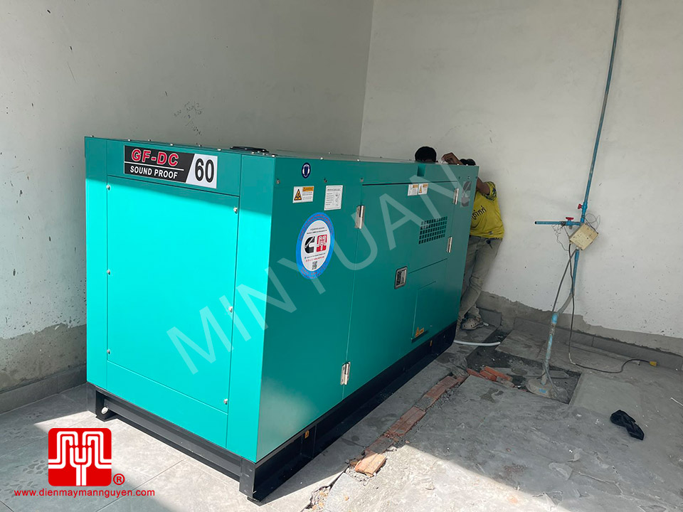 Máy phát điện cách âm 60kva bàn giao 11//122024